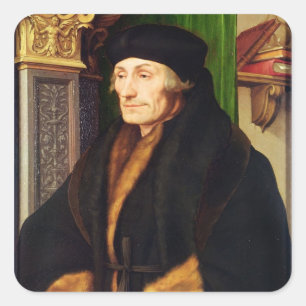 Portrait of Erasmus, 1523 Square Sticker