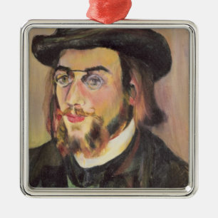 Portrait of Erik Satie c.1892 Metal Tree Decoration