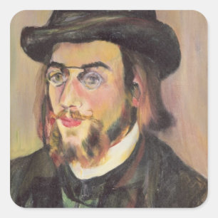 Portrait of Erik Satie  c.1892 Square Sticker