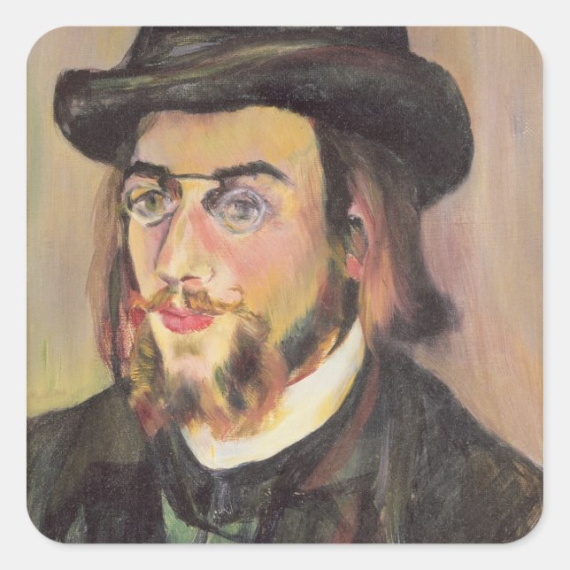 Portrait of Erik Satie  c.1892 Square Sticker (Front)