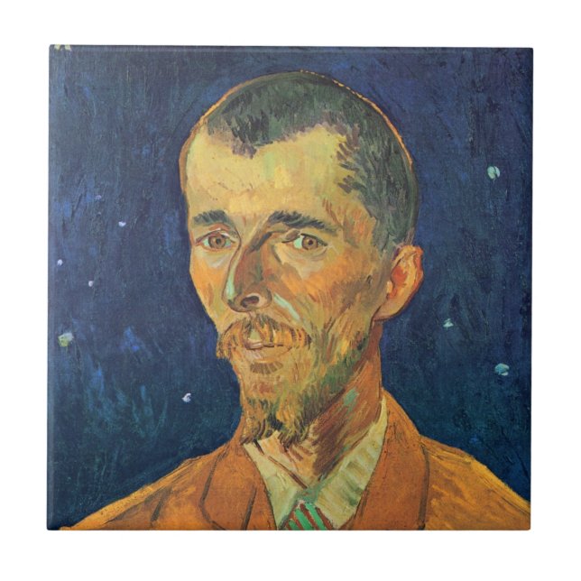 Portrait of Eugene Boch by Vincent van Gogh Ceramic Tile (Front)