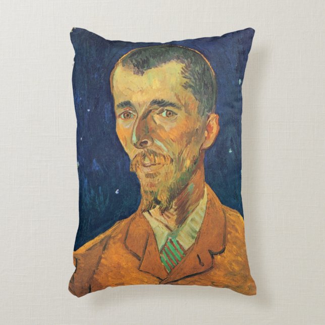 Portrait of Eugene Boch by Vincent van Gogh Decorative Cushion (Front(Vertical))