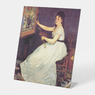 Portrait of Eva Gonzales Pedestal Sign