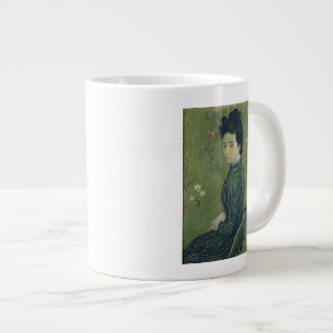 Portrait of Eva Meurier in a Green Dress Large Coffee Mug