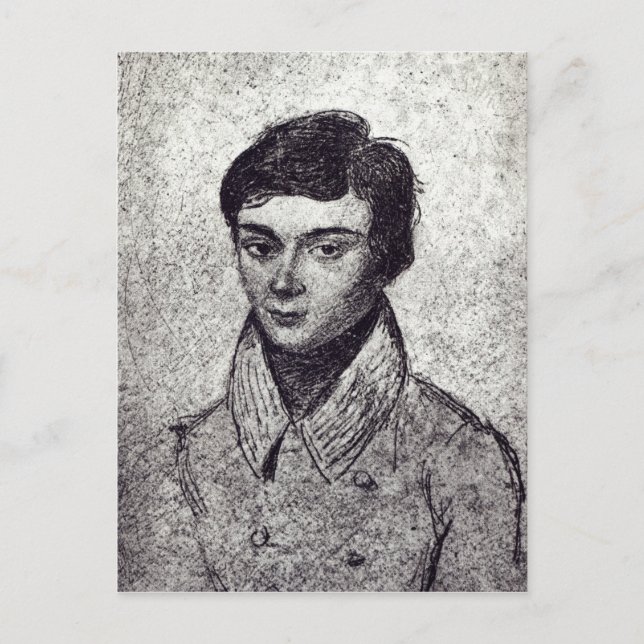 Portrait of Evariste Galois Postcard (Front)