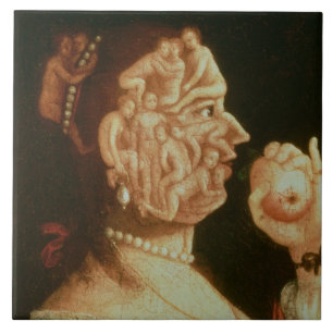 Portrait of Eve (oil) Ceramic Tile
