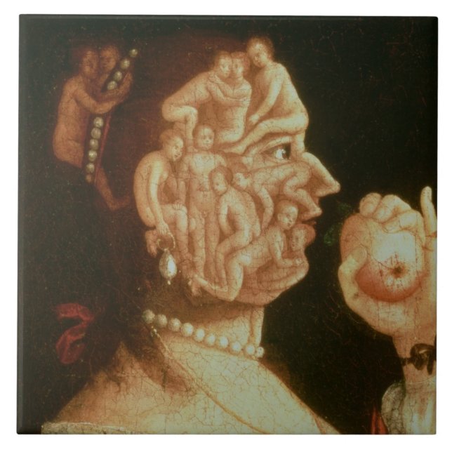 Portrait of Eve (oil) Ceramic Tile (Front)