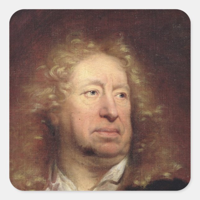 Portrait of Everhard Jabach Square Sticker (Front)