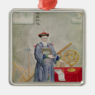Portrait of Father Ferdinand Verbiest Metal Ornament
