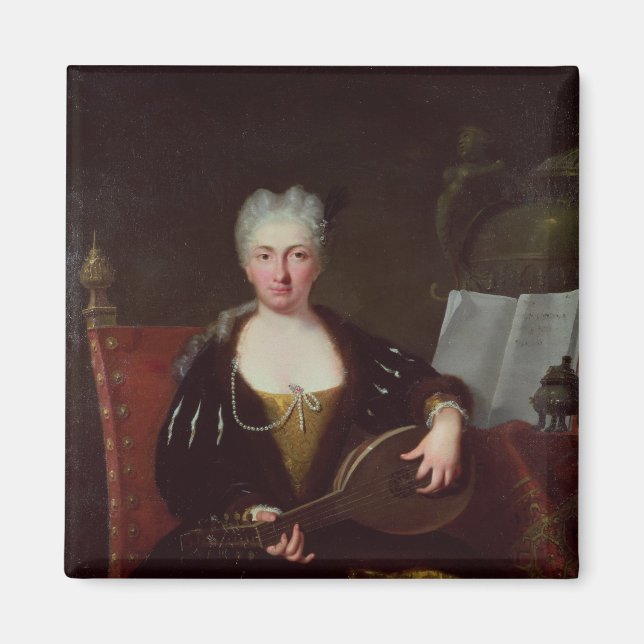 Portrait of Faustina Bordoni, Handel's singer Magnet (Front)
