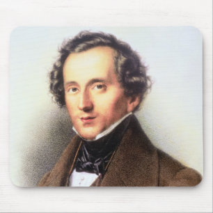 Portrait of Felix Mendelssohn (1809-47) (litho) Mouse Pad