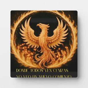 Portrait of Fenix and Motivating Phrase Plaque