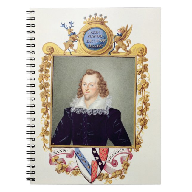 Portrait of Ferdinando Stanley (1559-94) 5th Earl Notebook (Front)