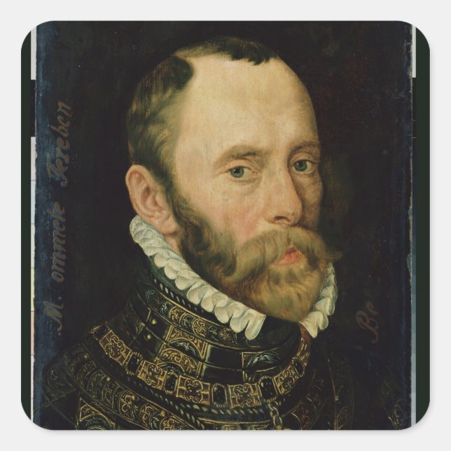 Portrait of Filips van Montmorency Square Sticker (Front)