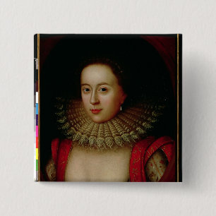 Portrait of Frances Howard  Countess of Somerset 15 Cm Square Badge