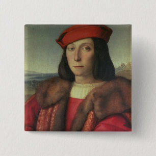 Portrait of Francesco della Rovere, Duke of Urbino 15 Cm Square Badge