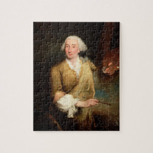 Portrait of Francesco Guardi (1712-93) (oil on can Jigsaw Puzzle