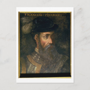 Portrait of Francisco Pizarro (c.1478-1541) Spanis Postcard