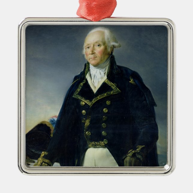 Portrait of Francois-Christophe Kellermann Metal Tree Decoration (Front)