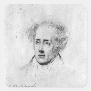 Portrait of Francois Rene Vicomte de Square Sticker