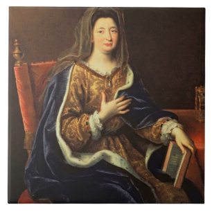 Portrait of Francoise d'Aubigne (1635-1719) the Ma Tile
