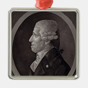 Portrait of Franz Joseph Haydn Metal Ornament