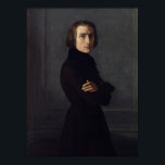 Portrait of Franz Liszt  1839 Poster<br><div class="desc">Portrait of Franz Liszt | by Henri Lehmann | Art Location: Musee de la Ville de Paris,  Musee Carnavalet,  Paris,  France | French Artist | Image Collection Number: XIR19157</div>