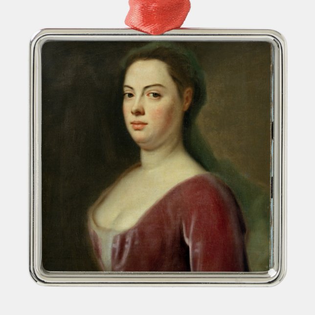 Portrait of Frau Denner Metal Tree Decoration (Front)
