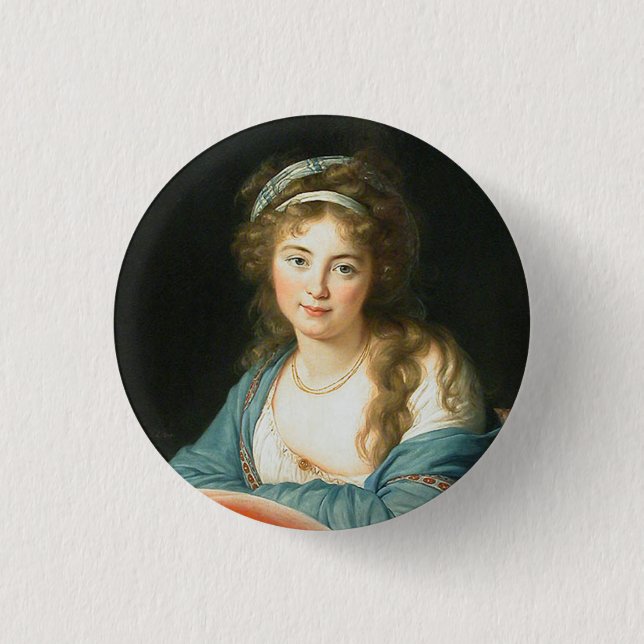 Portrait of French Lady 3 Cm Round Badge (Front)