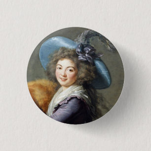 Portrait of French Lady 3 Cm Round Badge