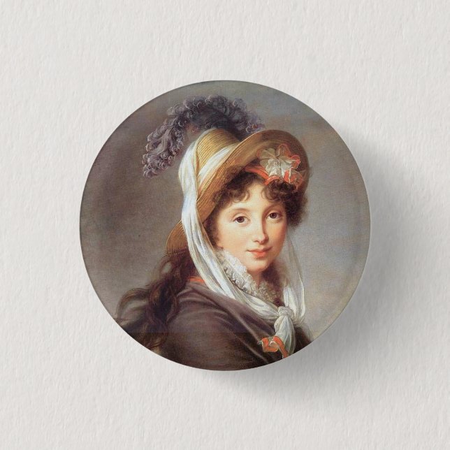 Portrait of French Lady 3 Cm Round Badge (Front)