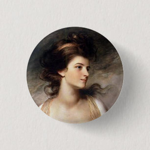 Portrait of French Lady 3 Cm Round Badge