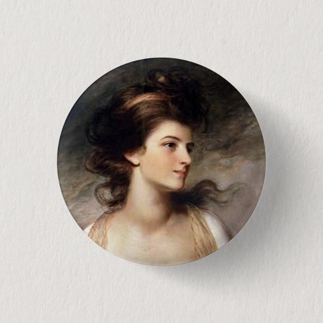 Portrait of French Lady 3 Cm Round Badge (Front)