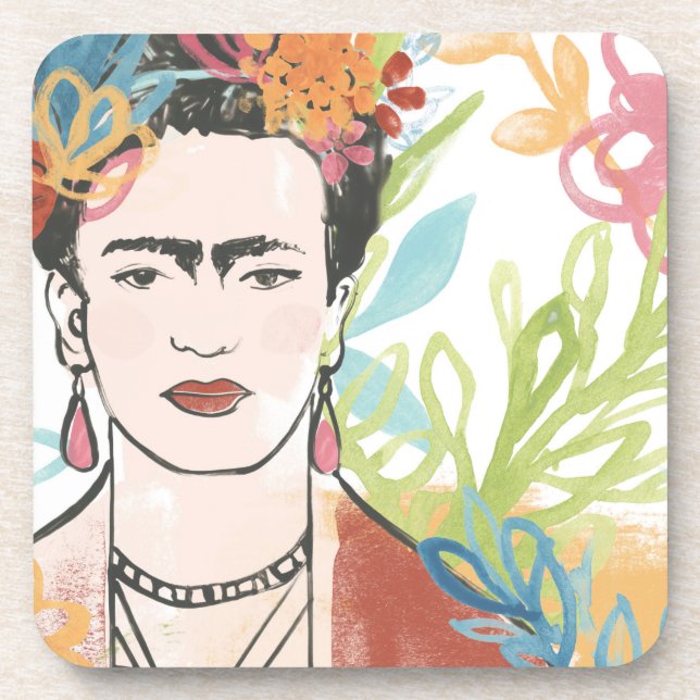 Portrait of Frida Kahlo Coaster (Front)