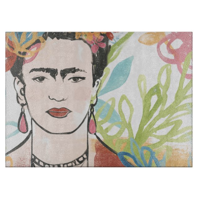 Portrait of Frida Kahlo Cutting Board (Front)