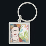 Portrait of Frida Kahlo Key Ring<br><div class="desc">Portrait of Frida Kahlo by June Erica Vess</div>