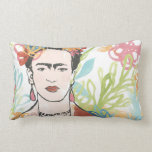 Portrait of Frida Kahlo Lumbar Cushion<br><div class="desc">Portrait of Frida Kahlo by June Erica Vess</div>