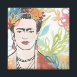 Portrait of Frida Kahlo Magnet<br><div class="desc">Portrait of Frida Kahlo by June Erica Vess</div>