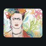 Portrait of Frida Kahlo Magnet<br><div class="desc">Portrait of Frida Kahlo by June Erica Vess</div>