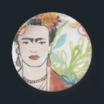 Portrait of Frida Kahlo Paper Plate<br><div class="desc">Portrait of Frida Kahlo by June Erica Vess</div>