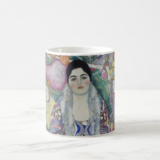 Portrait of Friederike Maria Beer by Gustav Klimt Coffee Mug (Center)