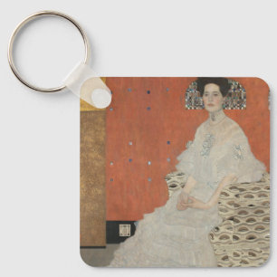 Portrait of Fritza Riedler by Gustav Klimt Key Ring