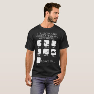 Portrait Of Funny Mischievous Greyhound Dog Tshirt