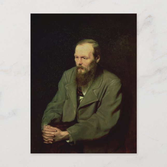 Portrait of Fyodor Dostoyevsky  1872 Postcard (Front)