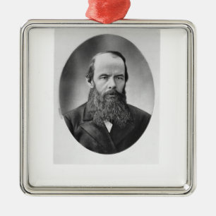 Portrait of Fyodor Mikhailovich Dostoyevsky Metal Ornament