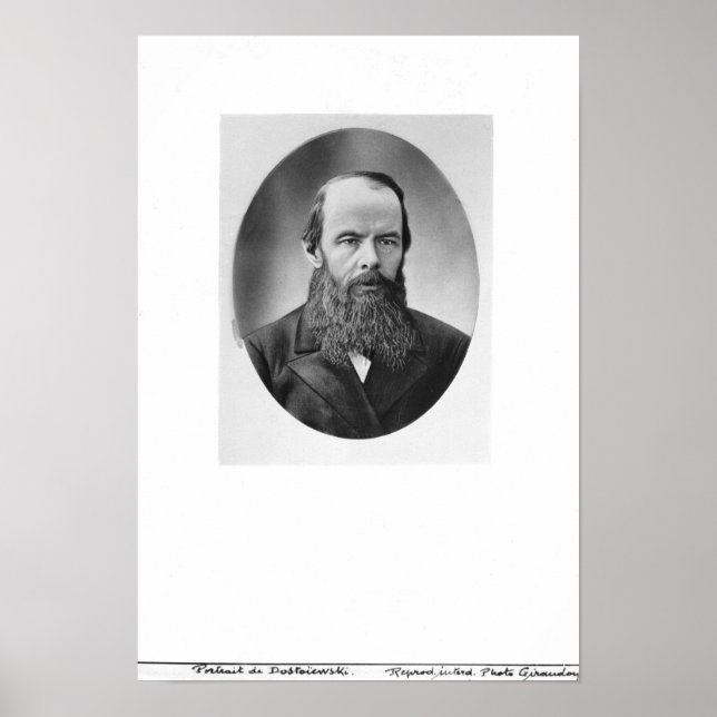 Portrait of Fyodor Mikhailovich Dostoyevsky Poster (Front)