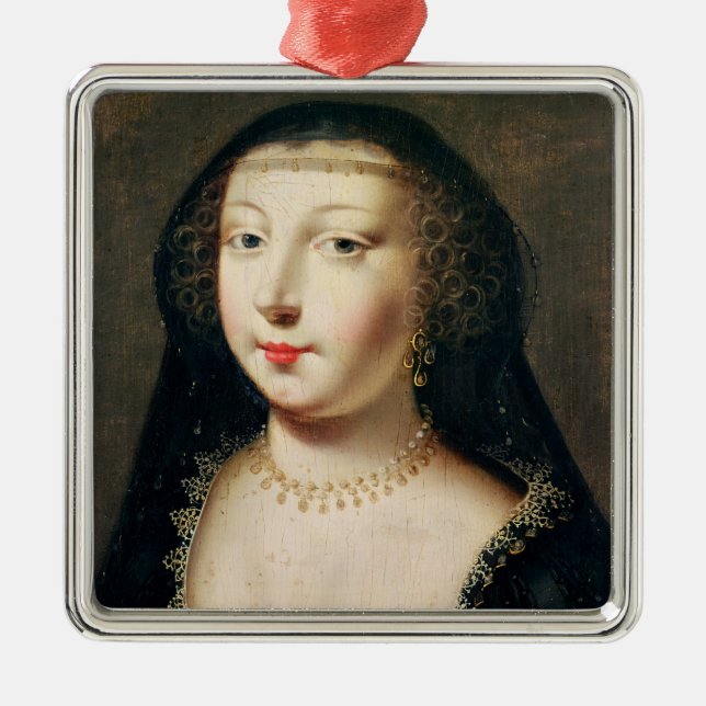 Portrait of Gabrielle d'Estrees Metal Tree Decoration (Front)