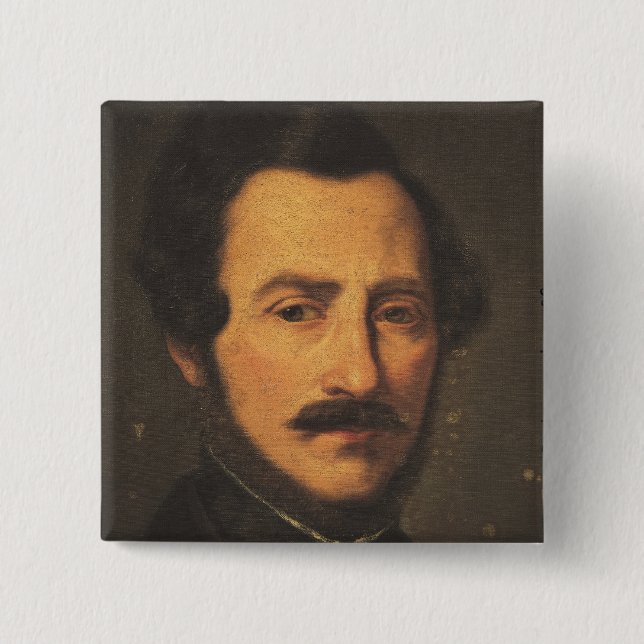 Portrait of Gaetano Donizetti 15 Cm Square Badge (Front)