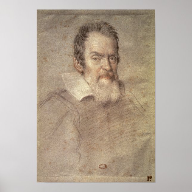 Portrait of Galileo Galilei Astronomer Poster (Front)
