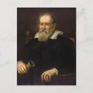 Portrait of Galileo Galilei by Justus Sustermans Postcard